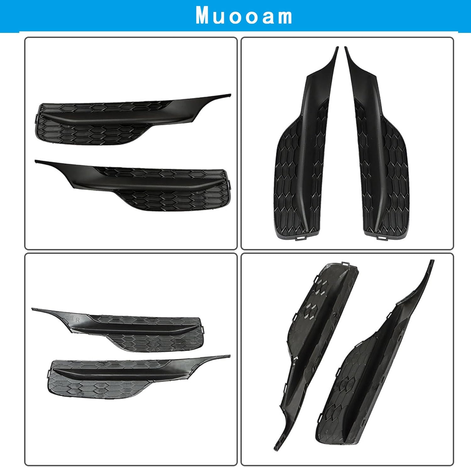 1 Pair of Front Bumper Fog Light Cover Left & Right Side Replacement for Accord 2016-2017