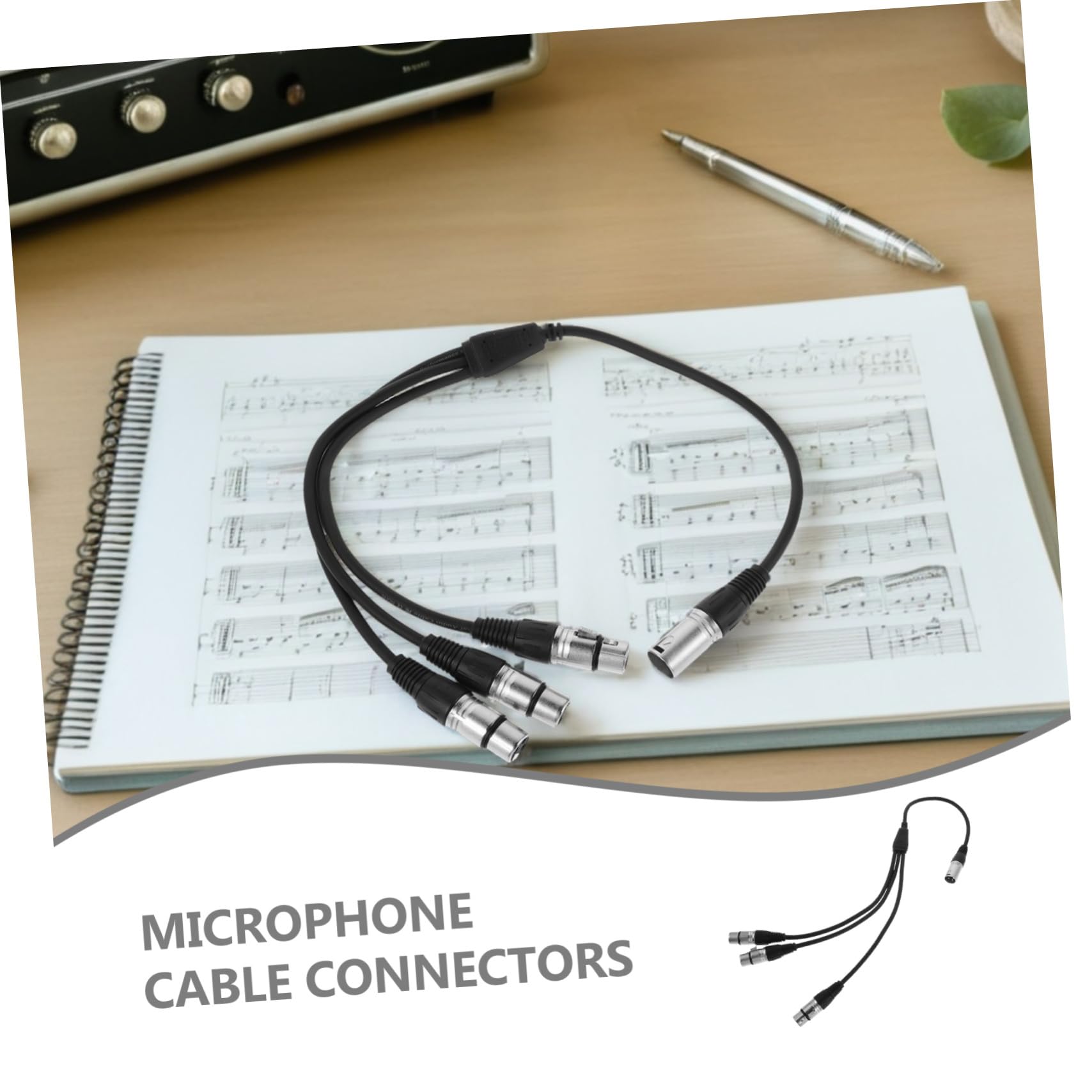 Milisten Xlr Mikrofon Splitter 0, 6m 1-zu-3 Audiokabel, 2 Stück