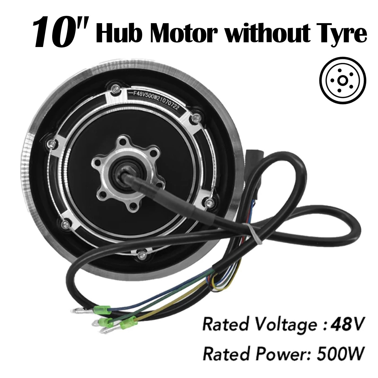 Motore Del Mozzo, Motore Del Mozzo Per Scooter Elettrico 10pollici Per Kugoo M4/M4 Pro 48v 500w Motore Del Mozzo Della Ruota Sostitutivo E Motore Per Scooter Per Scooter Elettrici Kugoo M4/M4 Pro