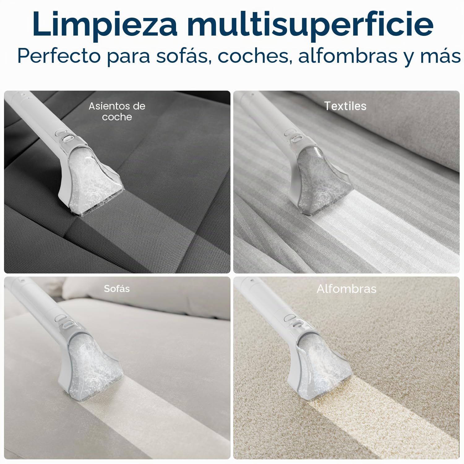 Media Evolution Limpiador de tapicería y aspiradora húmeda – Limpiador compacto de alfombras y textiles – Aspirador para alfombras, tapicería, asientos de coche y sofá