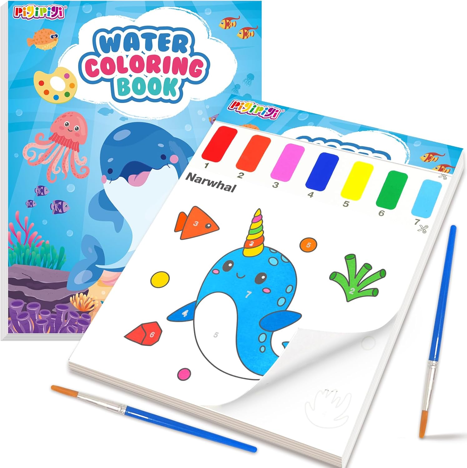 Amazon.com: pigipigi Paint with Water Coloring Books: Mess Free ...