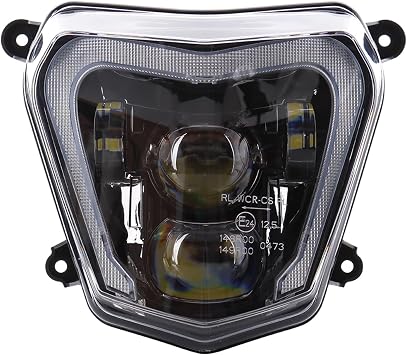 GKALSUEGE Headlight Headlamp Compatible With KTM Duke 690 R 690R 2012-2016 2017 2018 2019 E24 E-mark Motorcycle Head Light Lamp H4 Bulb with DRL
