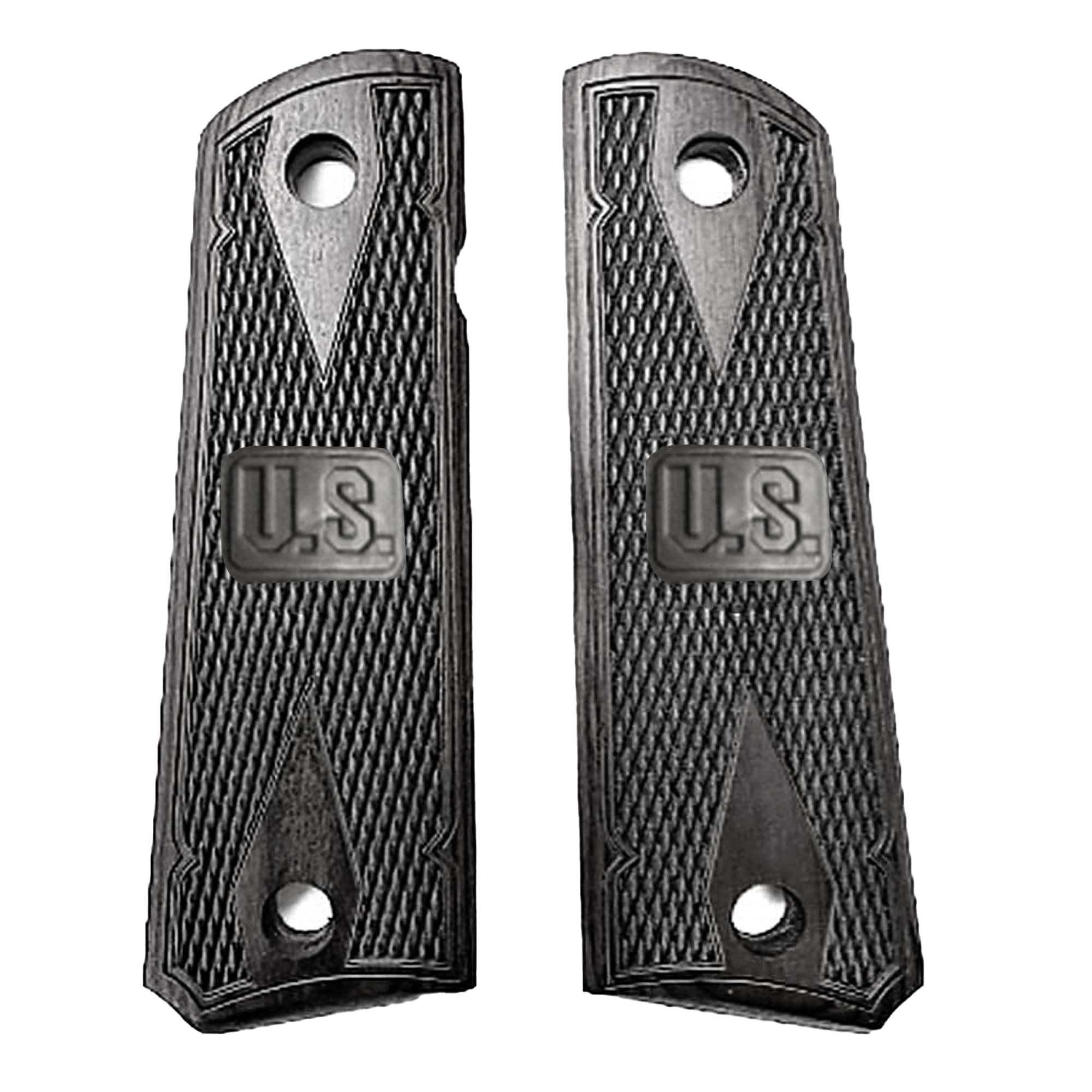 Premium Gun Grips Compatible Replacement for 1911 Colt Gov. & Clones Taurus, S&W, Springfield, Rock Island Full Size Rubber