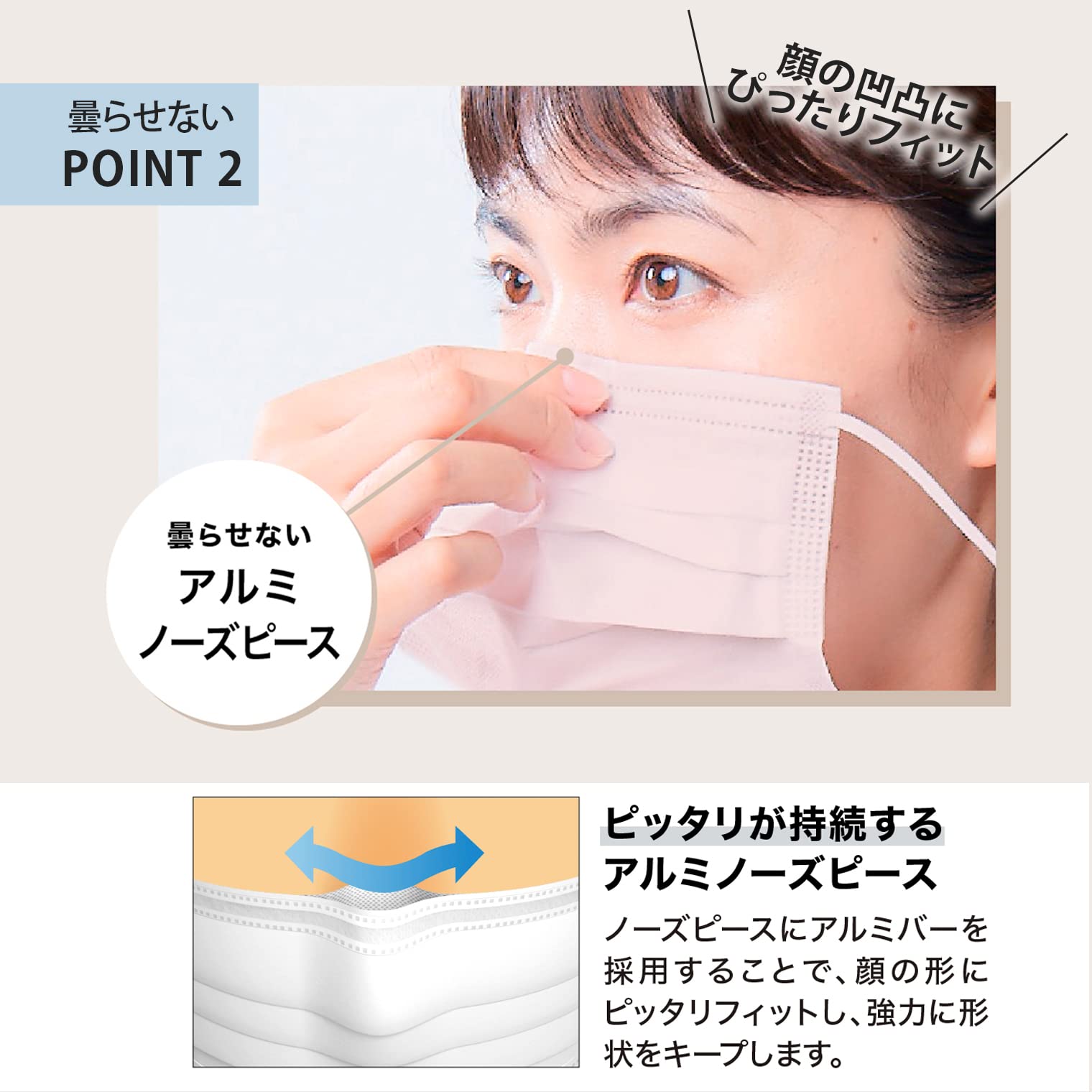 Amazon.co.jp: [メディコムジャパン] 不織布マスク メガネが曇りにくい