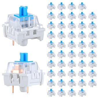 50 PCS Mechanical Keyboard Switches Keyboard Clicker 3 Pin Blue Switch Replacement Keyboards Keys