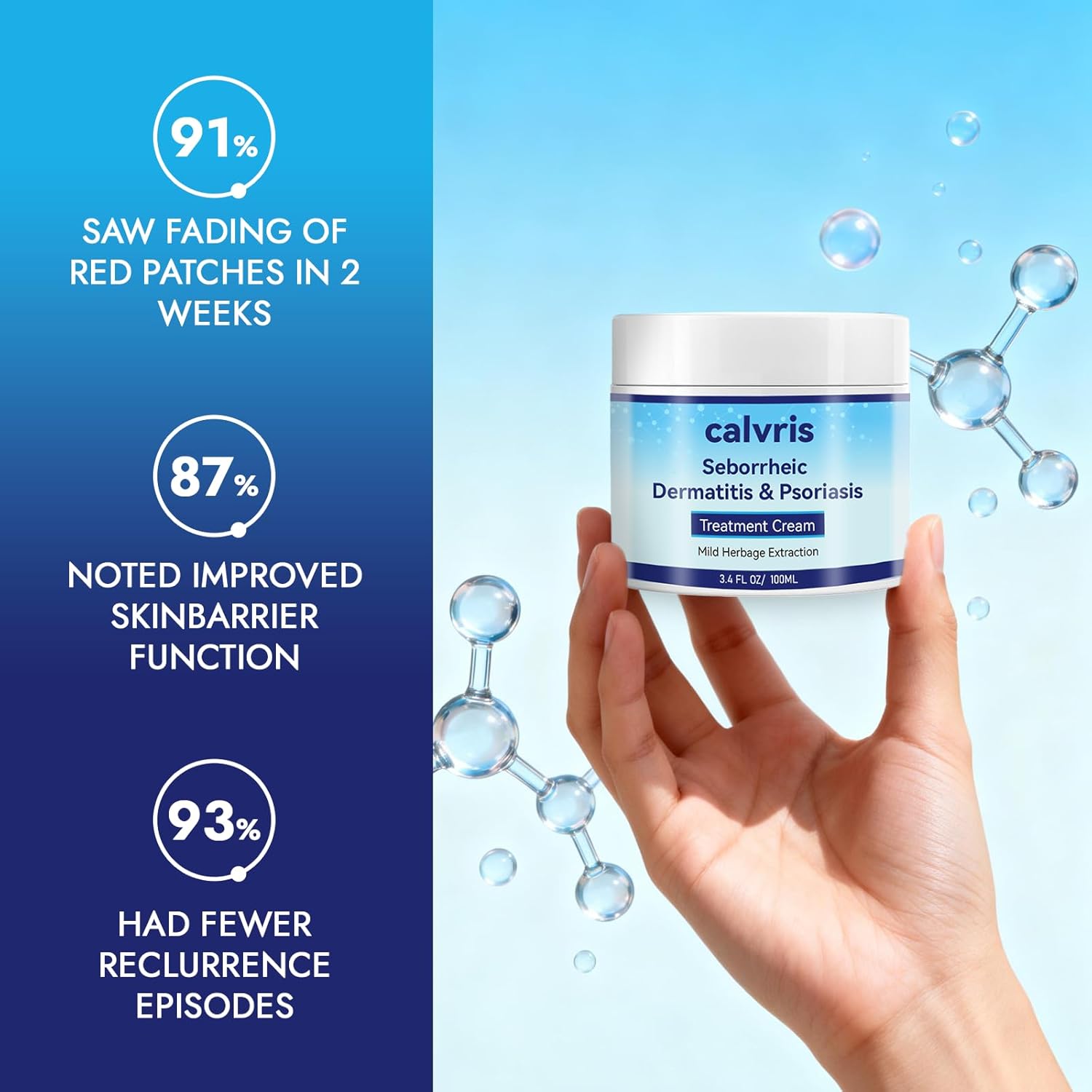 Scalp Comfort Balm - Steroid-Free Botanical Formula for Dry, Itchy Scalp & Skin, 3.4 Fl Oz | Natural Soothing Relief with Cooling Sensation
