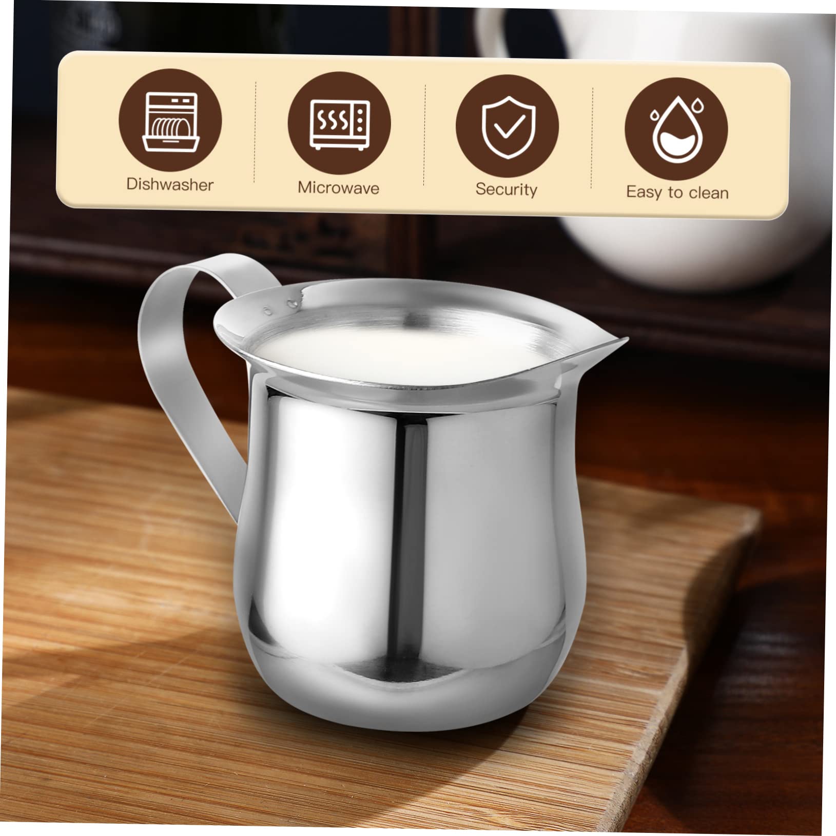 Angoily 9piezas Jarra De Leche Inoxidable Para Café y Espresso Utensilio De Cocina Para Latte y