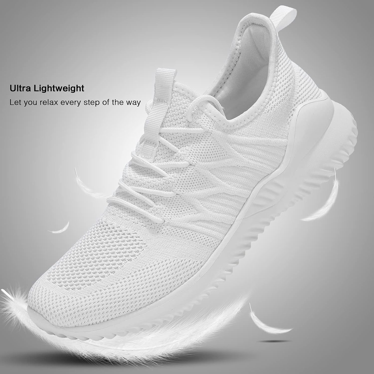 Mens Slip On Running Shoes Athletic Walking Trainers Lightweight Breathable Mesh Tennis Sneakers - Image 3