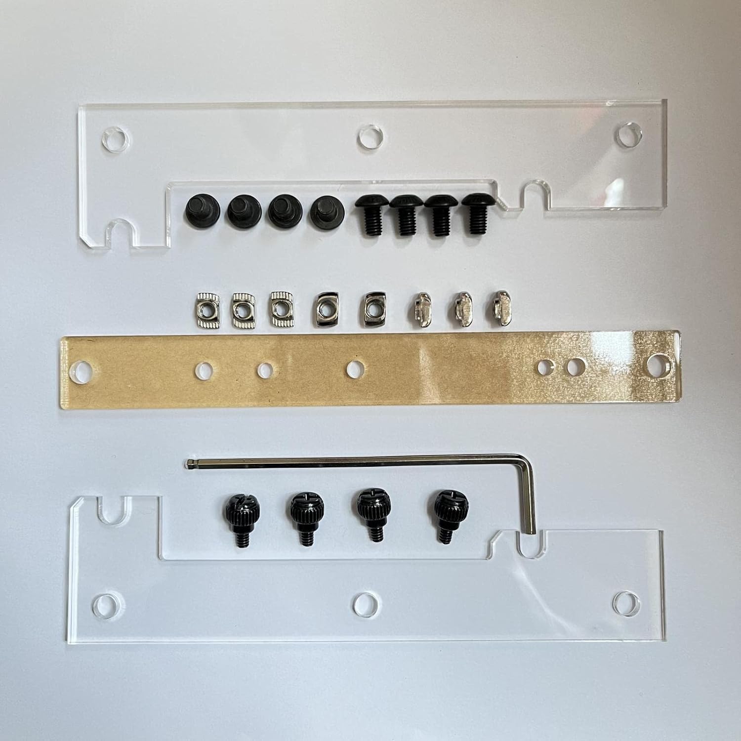 PSU/HDD Mounting Kit, Aluminum Open Mining Frame Power Supply and HDD Bracket, Clear Acrylic