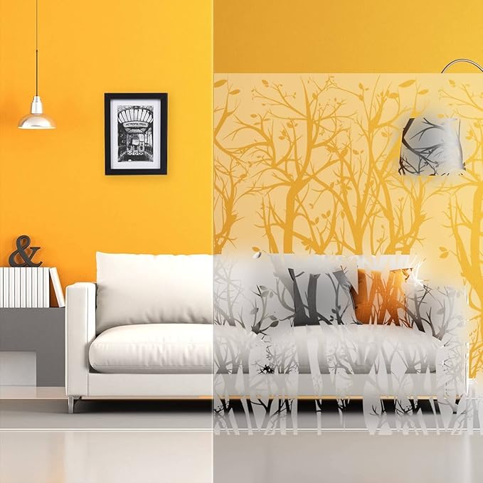 DIMEXACT Dekorfolie Selbstklebend - Milchglas Mit Motiven Für Fenster