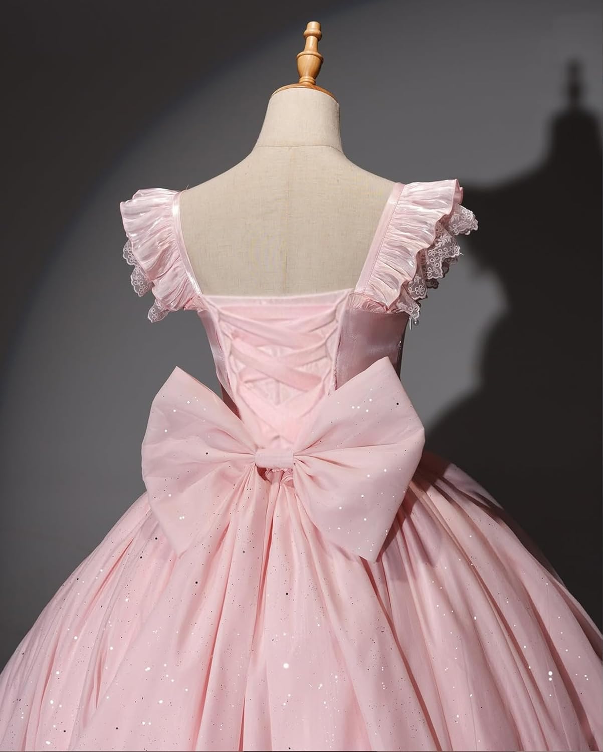 XYAYE Princess Tulle Victorian Dress with Bow Puffy Beaded Medieval Vintage Dresses Layered Lace Renaissance Ball Gown - Image 5