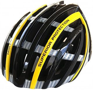 ALQPPM Casco de Ciclismo Equipo de Equitación Deportiva Al Aire Libre Integrado, Casco de Ciclismo Opcional de 3 Colores,Amarillo,L