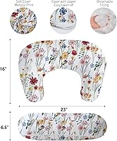Vista 5 de Little Grape Land - Almohada de lactancia mejorada, lactancia materna y biberón durante 0 a 16 meses, funda suave lavable a máquina con relleno