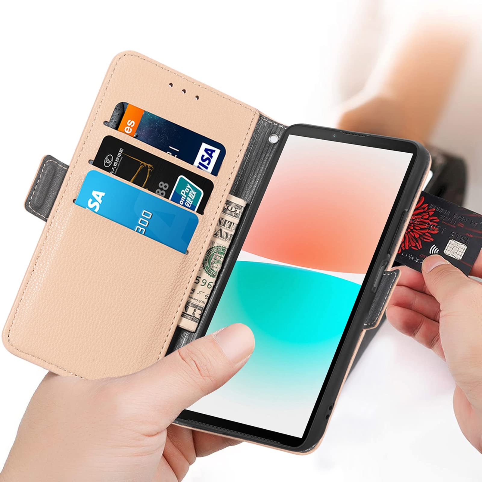 GLLDS Custodia per Sony Xperia 1 IV, custodia a portafoglio