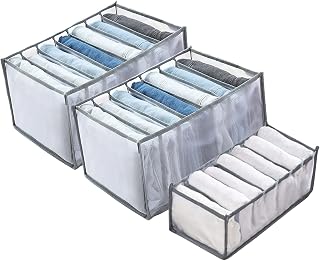 KONTY Wardrobe Clothes Organizer  3PCS Clothes Drawer Organizers Washable Drawer - Compare price