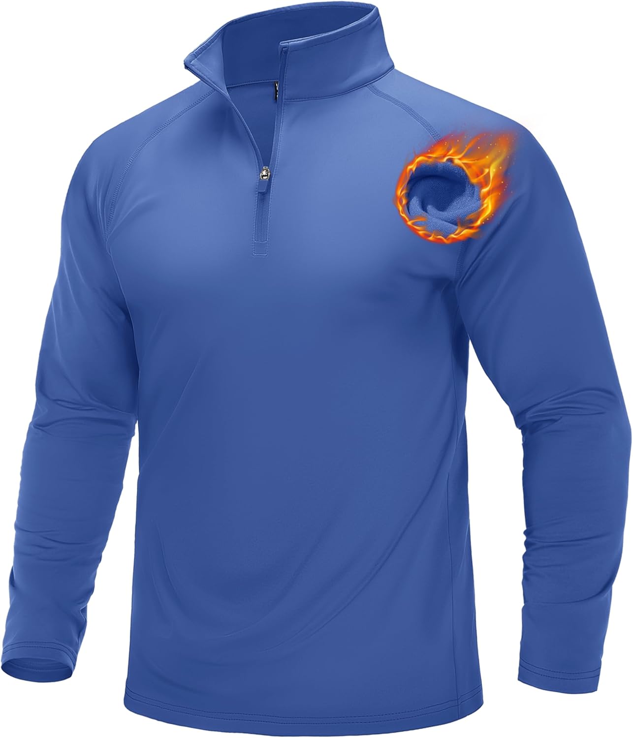 MAGCOMSEN Men's Quarter Zip Pullover Long Sleeve Sweatshirts Fleece Lined Golf Pullover Thermal Gym Workout Tops