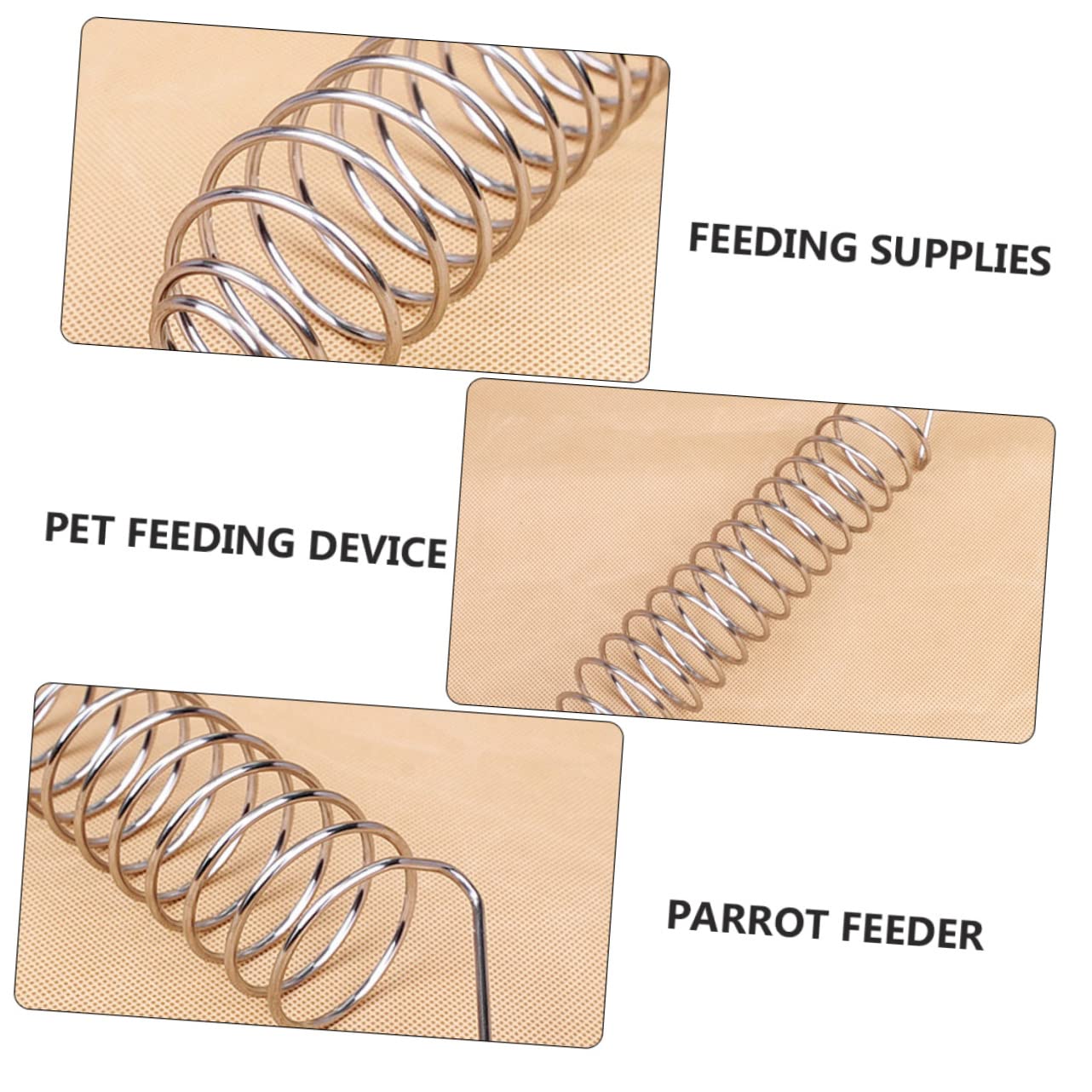 ORFOFE 3 Pz Mangiatoia Per Pappagalli Forniture Per Animali Domestici Cibo Per Uccelli Spiedino Di Dolcetti Per Uccelli Pappagalli Che Cercano Giocattoli Acciaio Inossidabile Silver