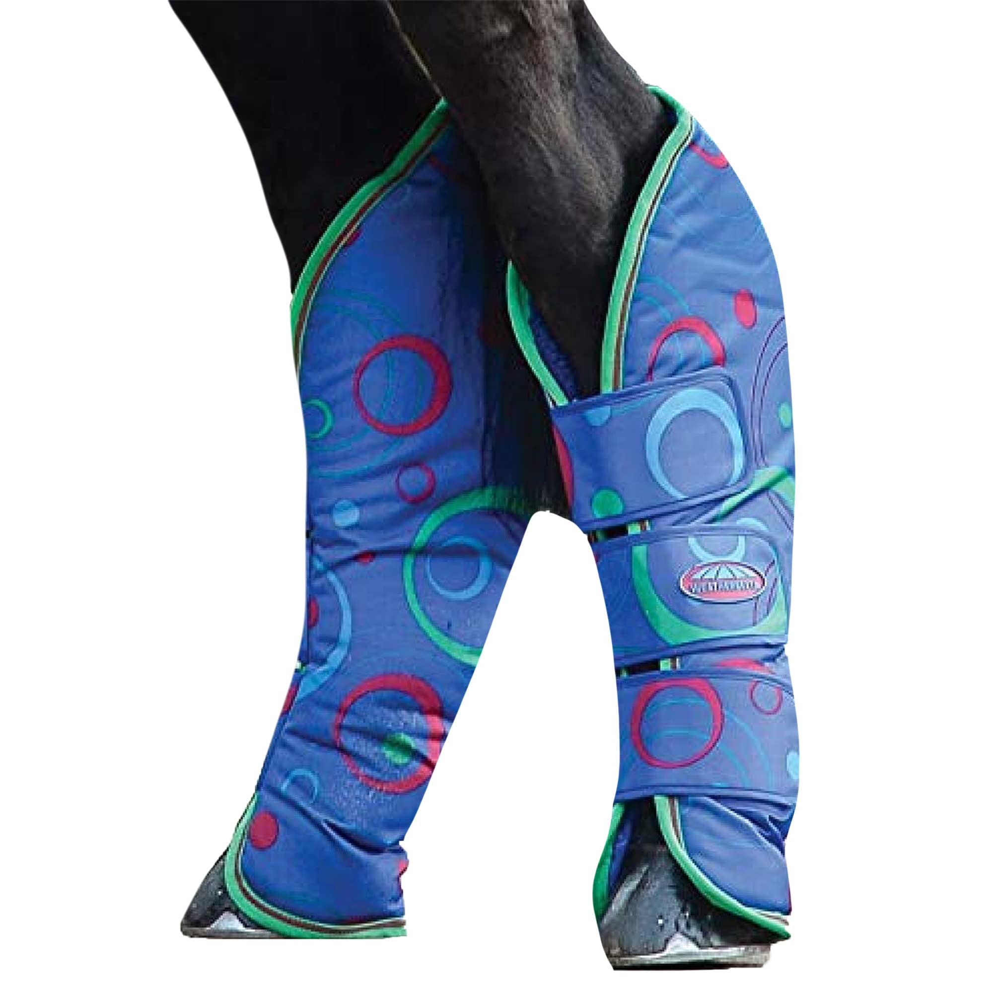 WeatherBeeta - Protectores anchos de viaje para caballos (Cob) (Negro/Plata)