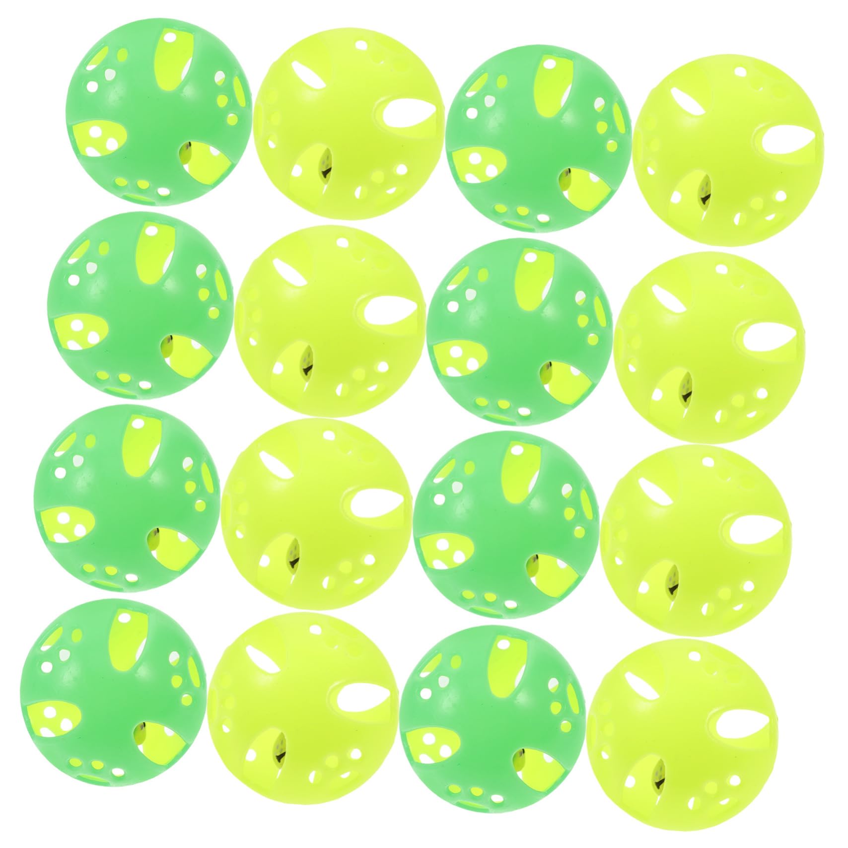 BESPORTBLE Plastic Cat Toy Balls with Bell 60pcs Bulk Kitten Chase Toy Pet Ball Bell Random Color
