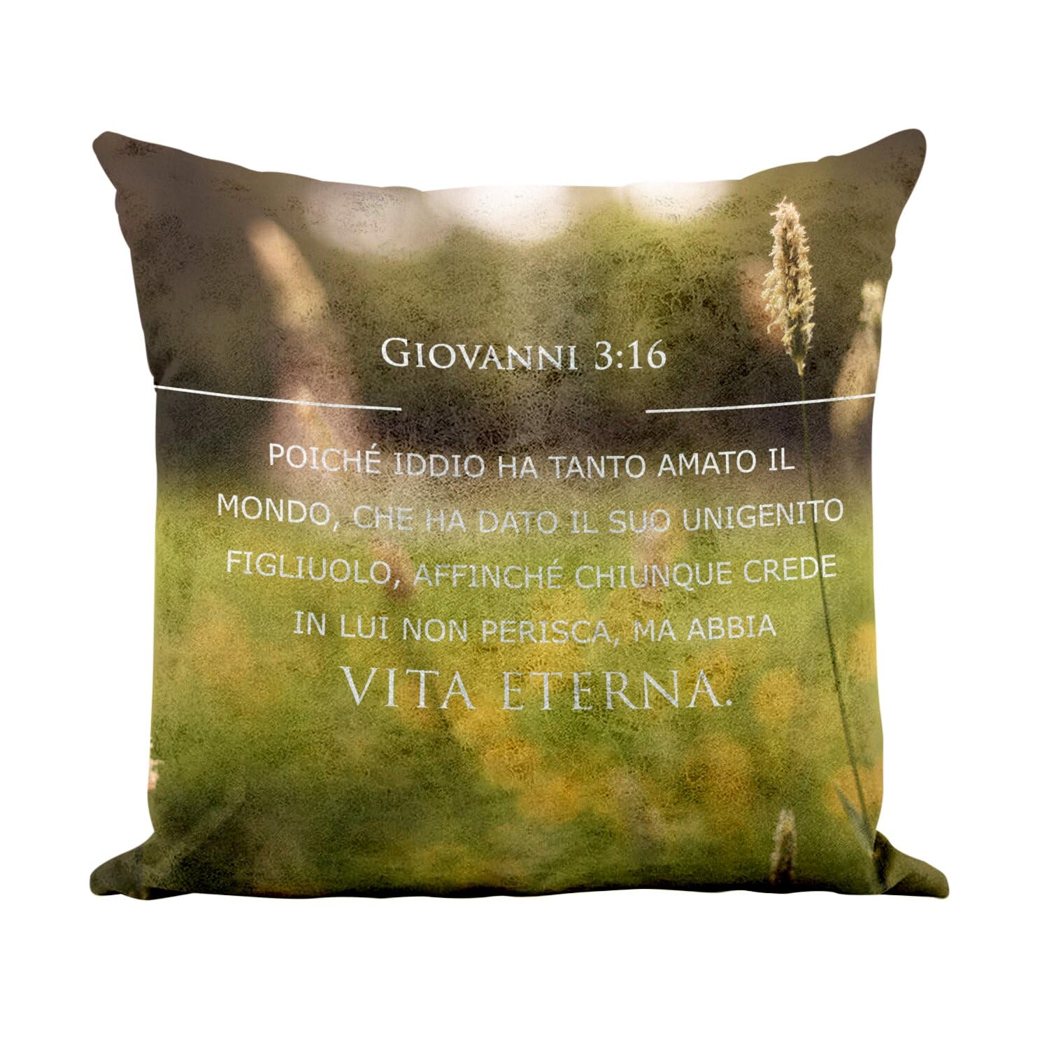 Coussin Jean 3:16 en simili cuir blanc pour coin prière