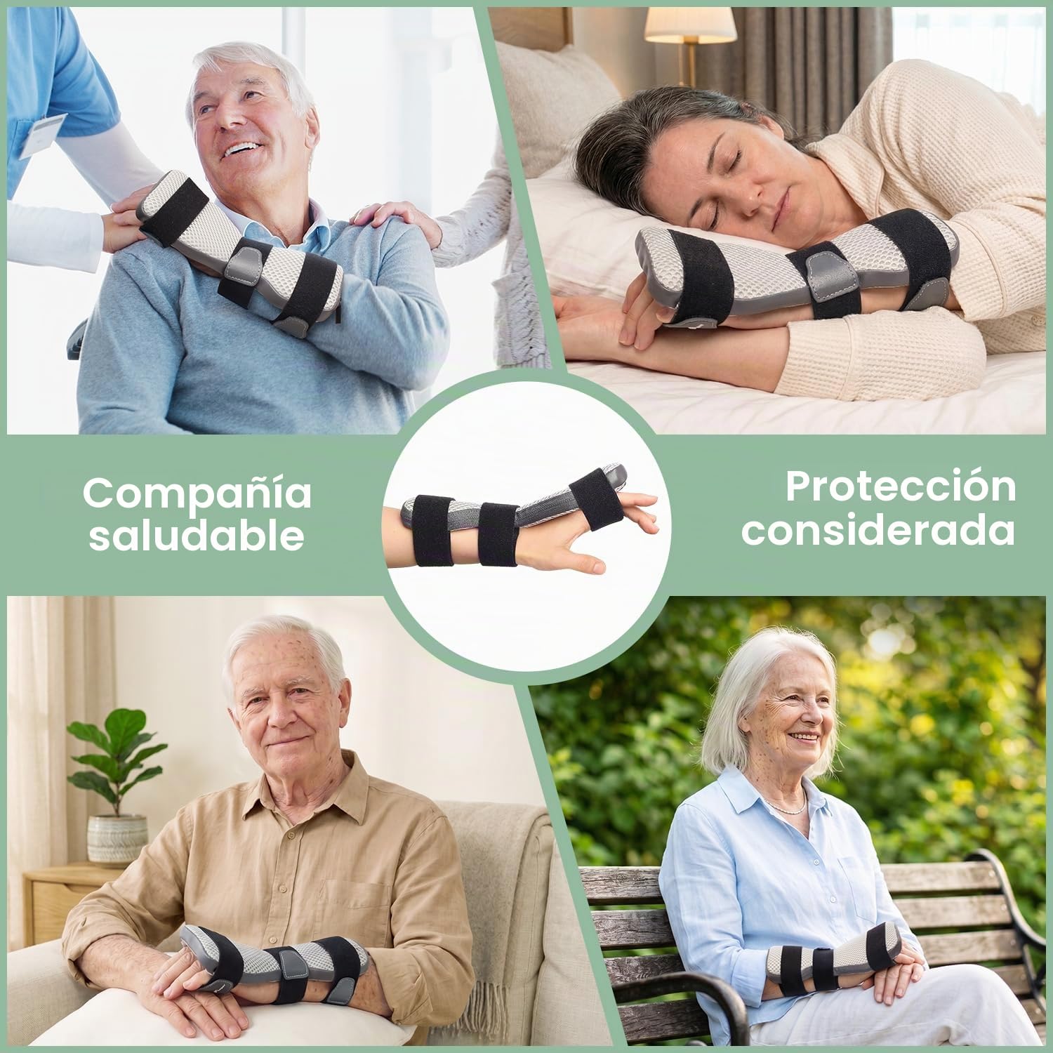 DrFinger Férula de Mano para Nervio Radial para Caída de Muñeca, Ajustable Fijación de Dedos Estabilizador, para Parálisis de Muleta, Cojear los Dedos, Artroplastia MCP - Manos Izquierda & Derecha