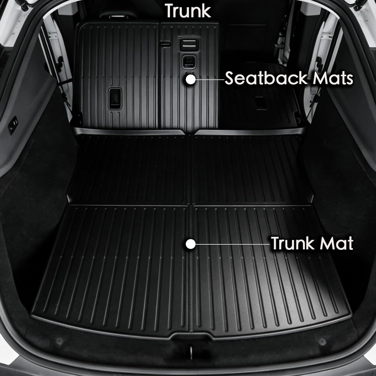 Superliner Tesla Model Y Juniper Floor Mats & Accessories 2025-2026, Full Interior Fabric Protection Kit, Include Model Y Cargo Liners, Console Panels, Seat Rail Covers, Door Sill Protectors - Image 8