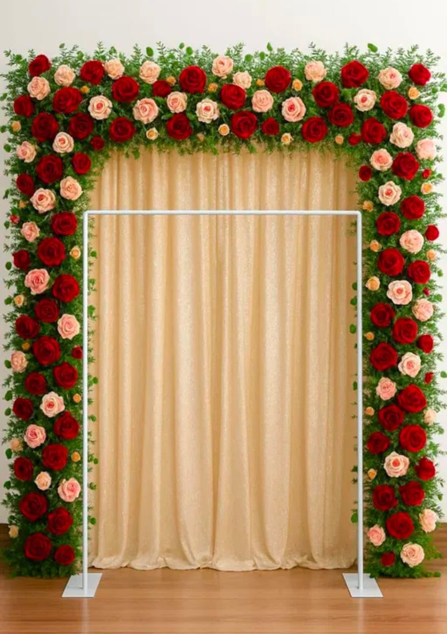 P K Creation Rectangle Arch Balloon Decoration Stand 210CMS In Width & 190CMS In Height.Made Of Strong PVC Pipe Suitable For Birthday,Anniversary,Baby Shower,Festivals and All Special Occassions.-image-40