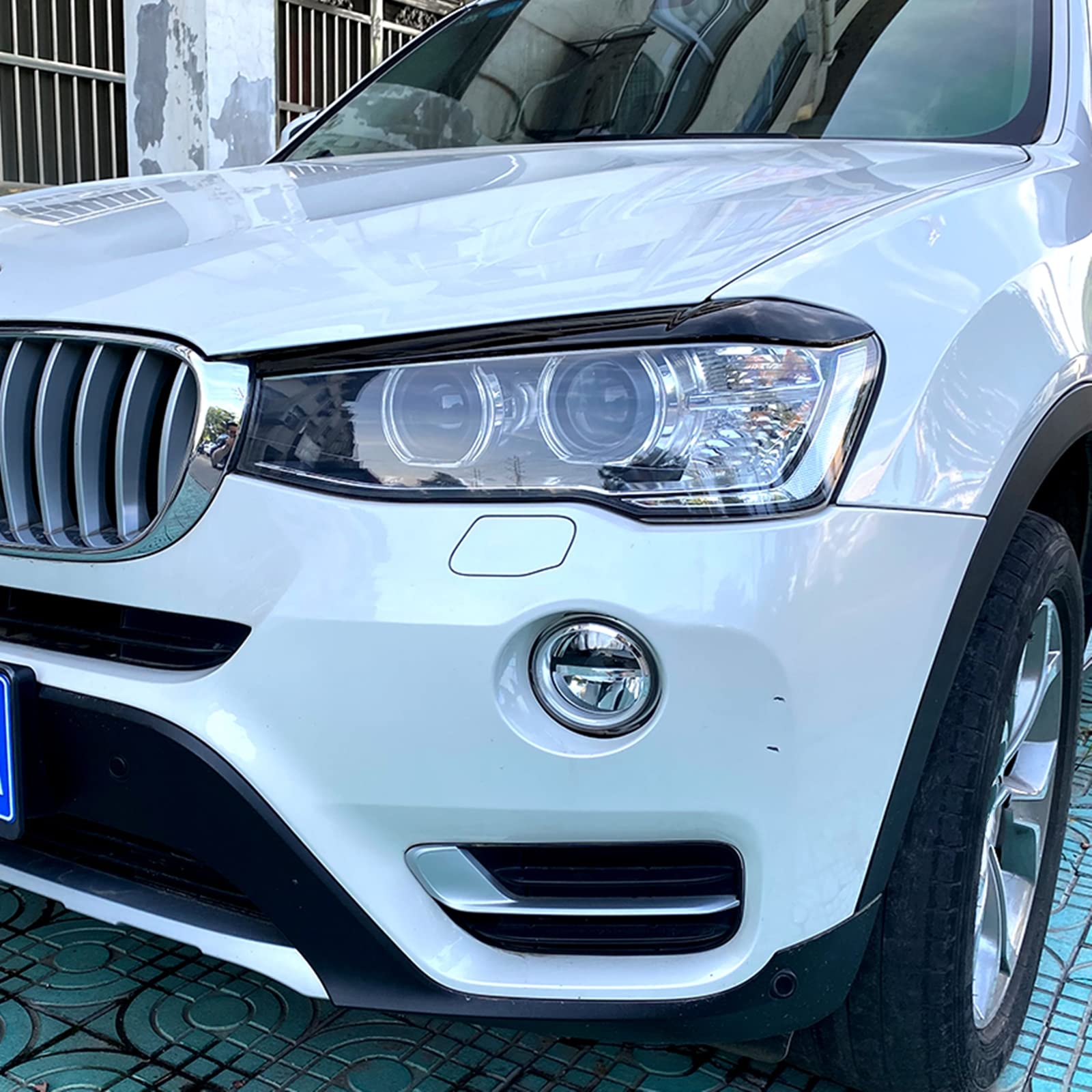 2 x Scheinwerfer-Augenbrauen Trim für BMW X3 F25 X4 F26 2014-2017 15