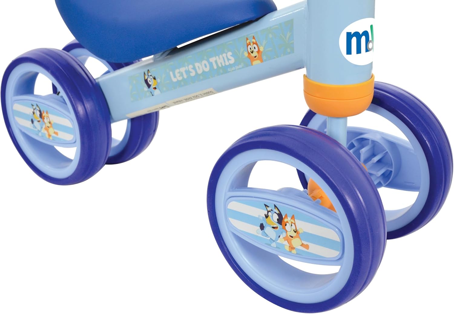 Bluey M004910 Bobble Ride On, Multicolour, H 37 cm x W 17 cm x L 47 cm