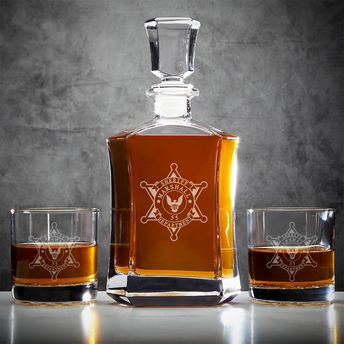 Police Badge Personalized Argos Whiskey Decanter (Custom Product)