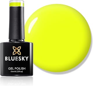 Bluesky Gel Nail Polish, Sorbet Zest Neon34, Bright Neon Summer Yellow, Long Lasting, Chip Resistant, 10 ml (Requires Drying Under UV LED Lamp)