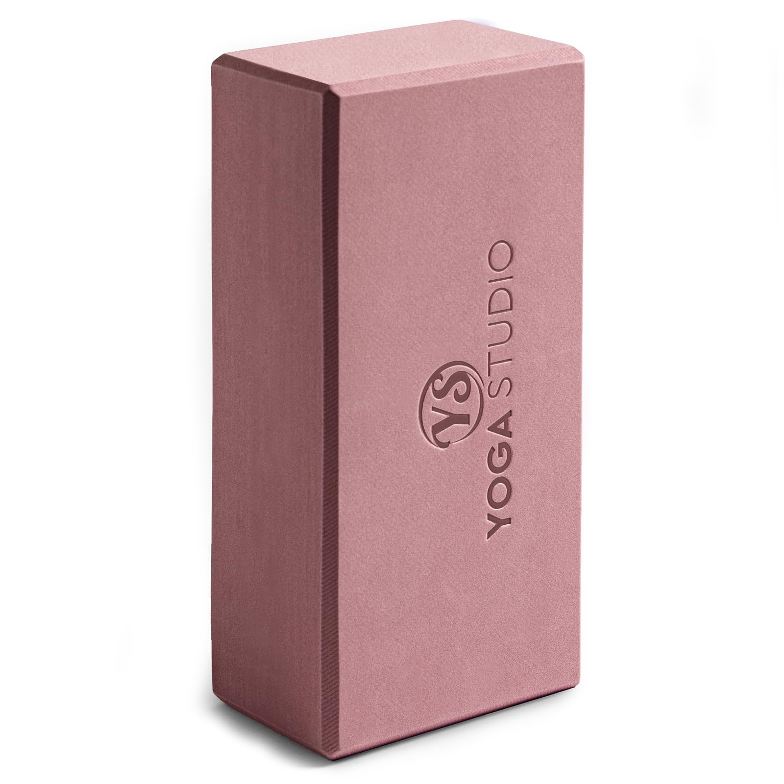 Yoga Studio Yoga Block High Density EVA Foam Gym Exercise Brick - Anti Slip, Bevelled Edges, Lightweight and Travel Friendly, Pilates Practice (Dusty Pink)