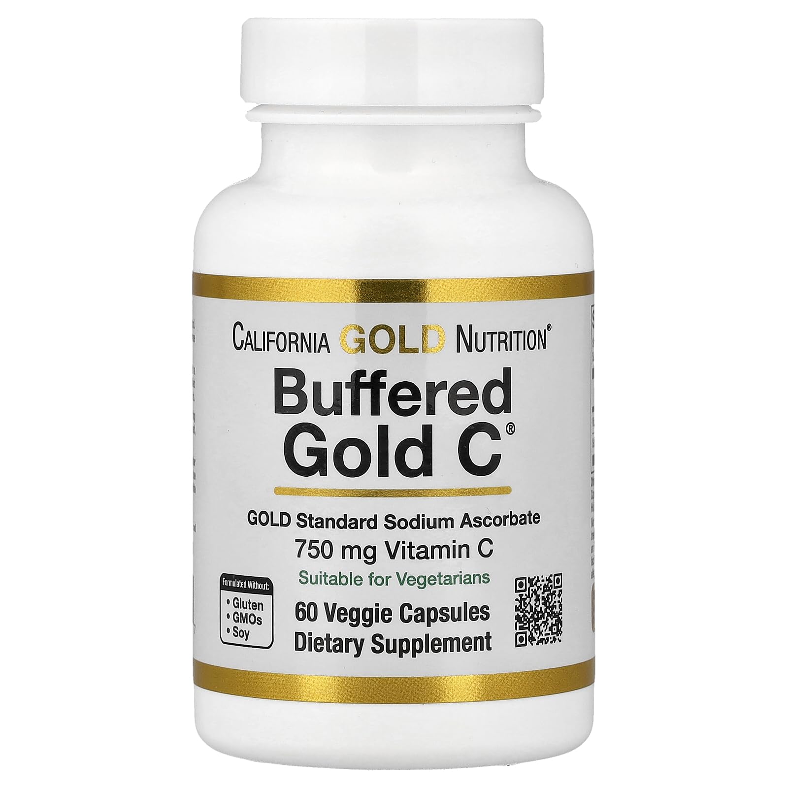 Buffered Vitamin C Capsules, 750mg, 60 Veggie