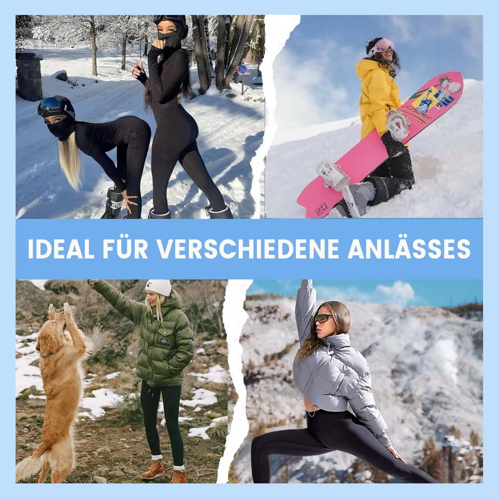 TNNZEET Damskie legginsy termiczne z kieszeniami, z podszewką, z wysokim stanem, polarowe, ciepłe, nieprzejrzyste legginsy na zimę