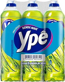 Ypê Pack Detergente Capim-Limão 500ml (6 unidades)