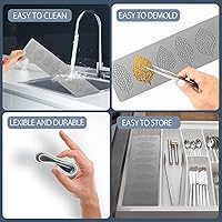 Vista 2 de Jopgeey - Moldes de silicona (2 piezas) Jopgeey Fondant Tuile Moldes con múltiples hojas huecas 3D chocolate caramelo encaje moldes de silicona