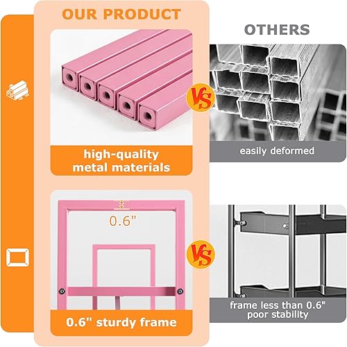 Miniatura 5 de WelFurGeer Organizador de escritorio LED con tira de luz RGB, estante de escritorio de 2 niveles para monitor de computadora, marco de metal