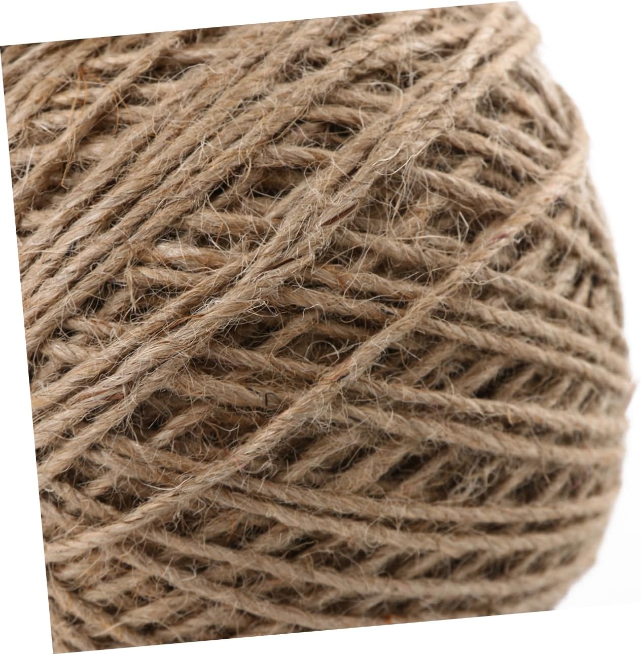 Outanaya 2mm Natural Jute Twine Roll 190m Length 3 Strands DIY Crafts Industrial Packing Gardening Sisal Twine