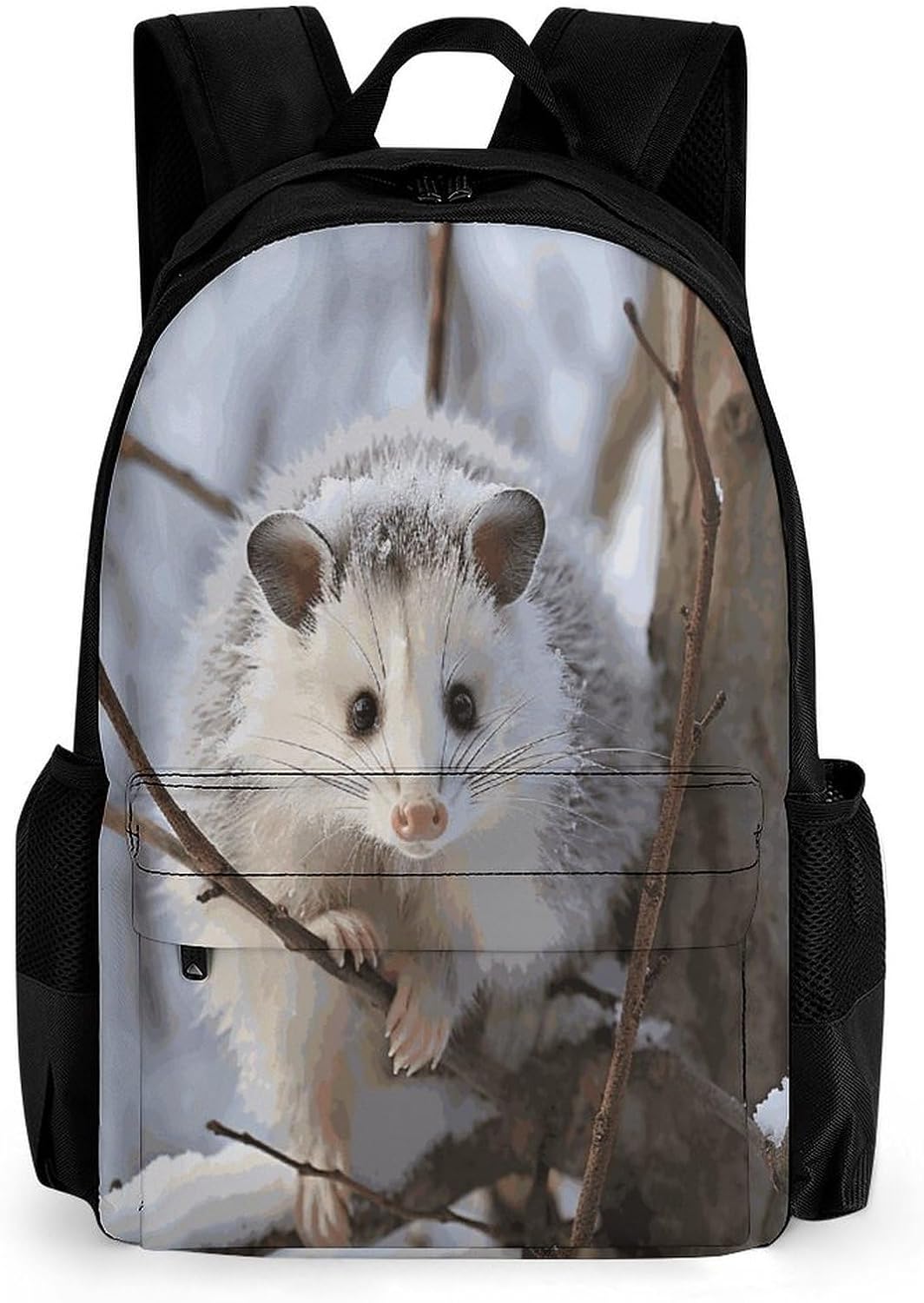 Opossum In Snow Backpack Daypack Travel Backpack | Lightweight Casual Laptop Backpack for Women Men Aesthetic Travel Bag for Weekender Business Hiking Outdoor