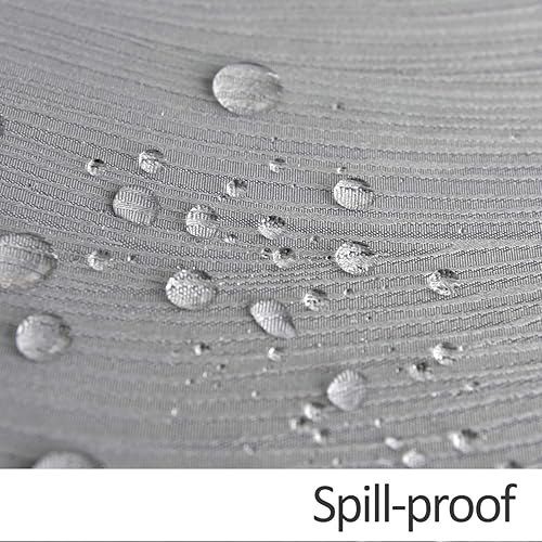 Miniatura 5 de maxmill Mantel redondo de jacquard con patrón de espirales, impermeable, antiarrugas, suave y pesado para cubierta de mesa circular y decoración de