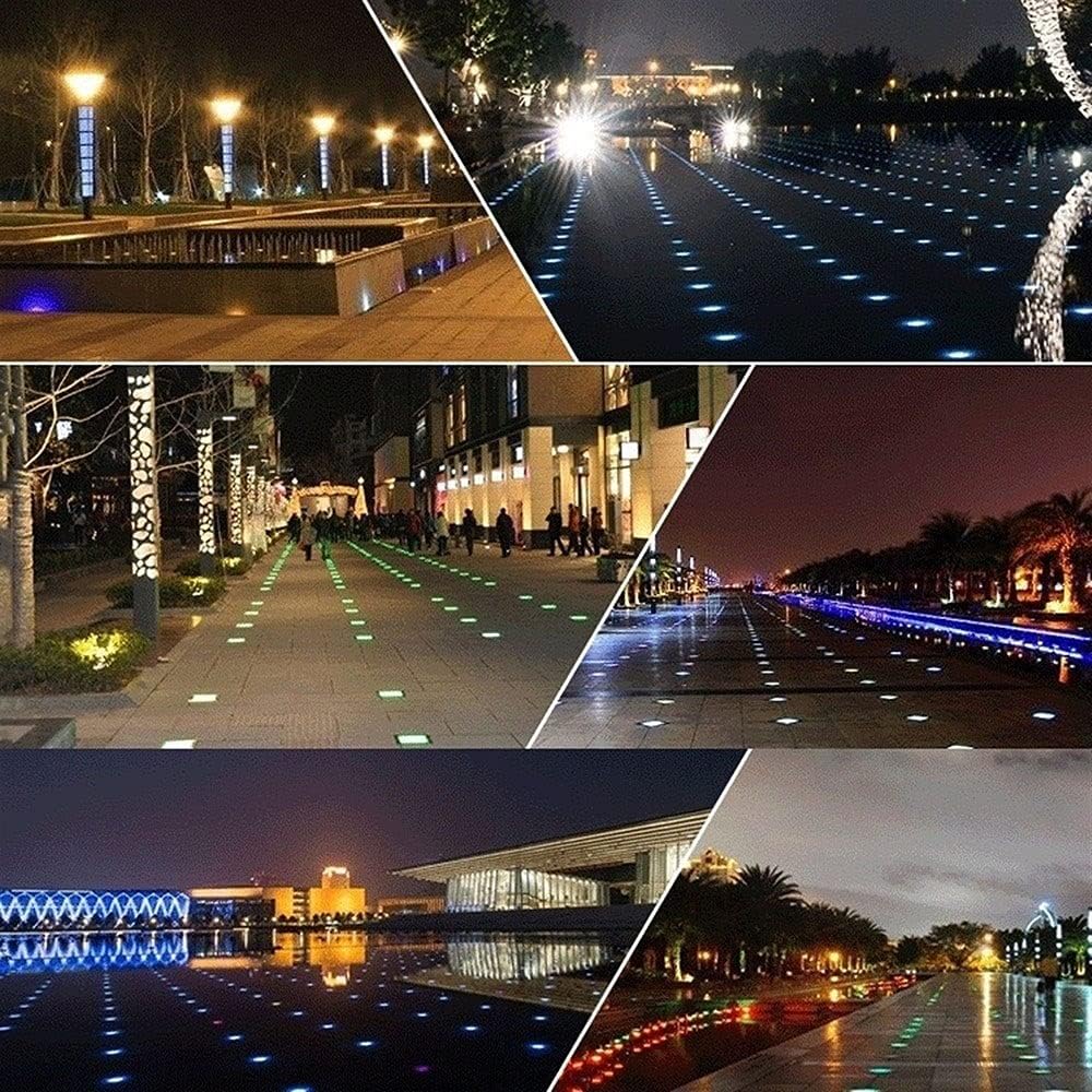 High-Power Buried Lighting 3W LED Chip Underground Light Lamp Waterproof Shockproof Tempered Glass Inground Lamp Recessed Floor Spotlight Park Sidewalk Outdoor Ground Lamp (Color : Blue Light)
