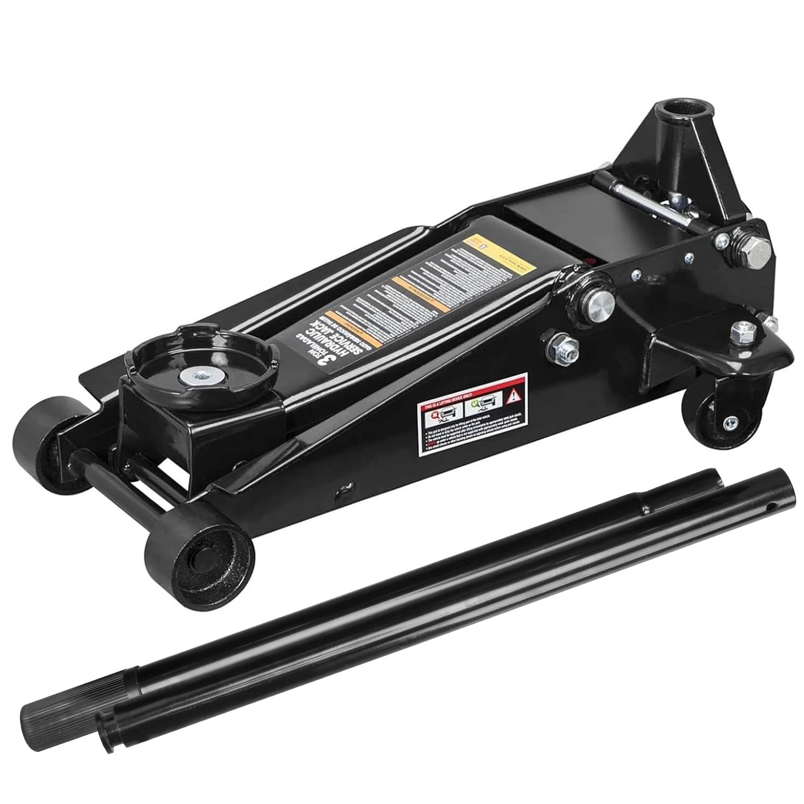 BIG RED ATZ830023BR Hydraulic Heavy Duty Steel Service/Floor Jack with Dual Piston Quick Lift Pump, 3 Ton (6,000 lb), Black