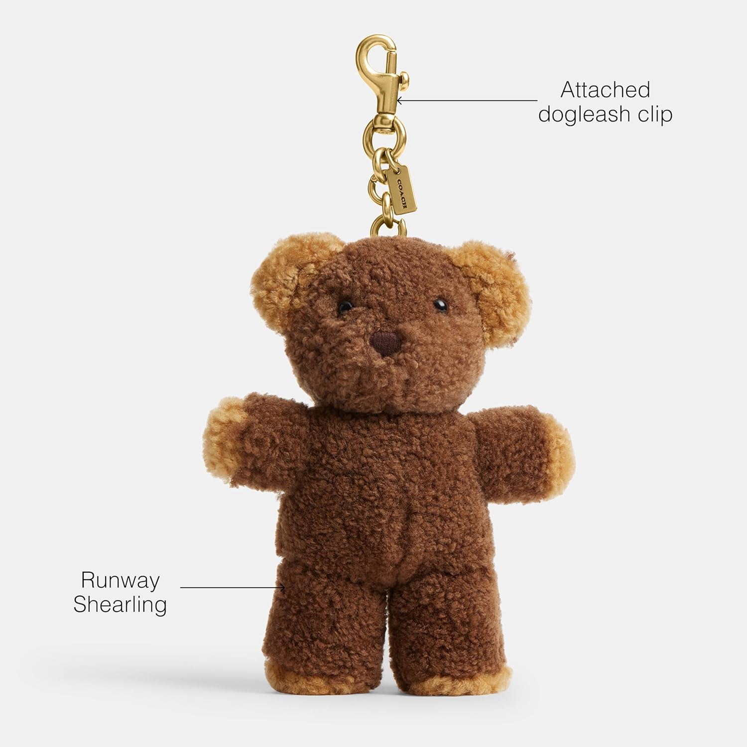 COACH Floppy With Antlers Bag Charm In Shearling - Image 3
