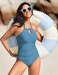 Maiô feminino, peça única, frente única, maiô recortado, roupa de banho com controle de barriga