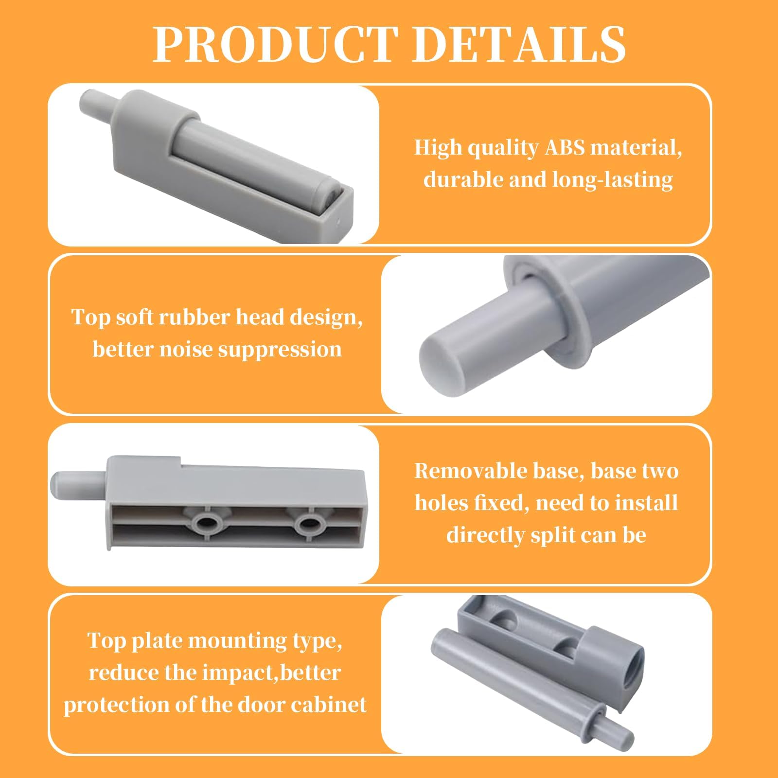 Greensen Softclose deurdempers, 20 stuks, meubeldeurdempers, kastdeur, bumper, keukenkastdeur, meubeldemper, deurdemper, demper voor kast, keukenkast (wit