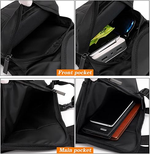 Miniatura 6 de Anjoy Impermeable lona táctica gota pierna bolsa al aire libre cintura paquete para hombres mujeres moto ciclismo multi-bolsillo cintura Fanny bolsa