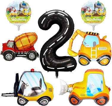 Construction Balloons 2 Year Old Construction Birthday Party Supplies