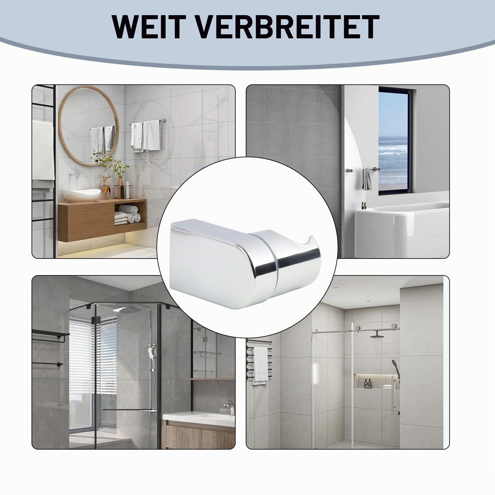 Duschkopfhalterung Brauseanschlussbogen Mit Halter Wand Brausehalte Kompatibel Mit Den Meisten Duschkopf Brauseschlauch