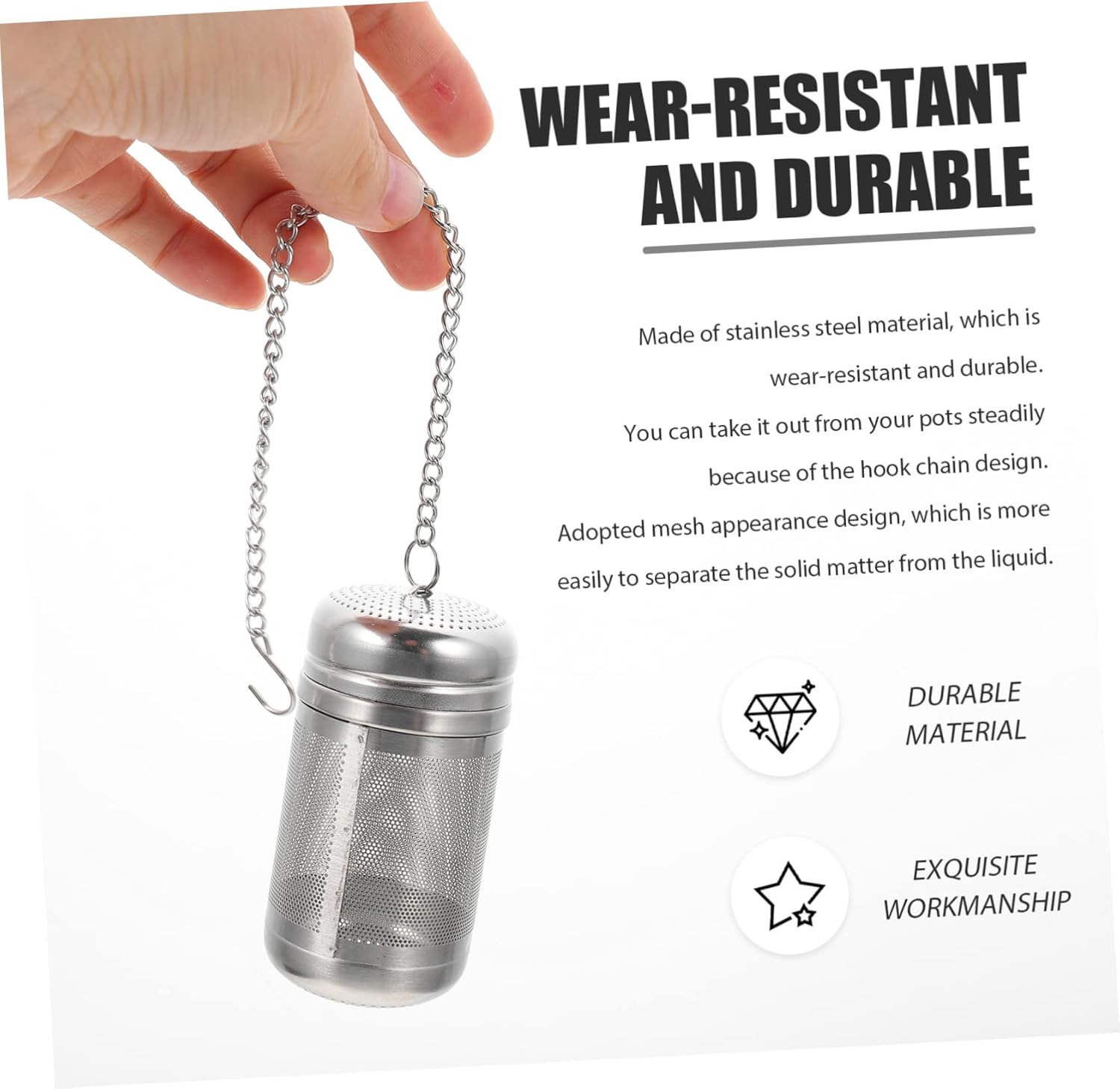 6pcs Convenient Tea Strainers Set Wear-resistant Stainless Steel Filters for Loose Leaf Tea Brewing Easy to Clean Household Steepers for Home Restaurant Use