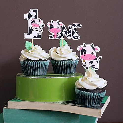Miniatura 5 de Rsstarxi Paquete de 36 adornos para cupcakes de animales de granja, para primer cumpleaños, baby shower, niños, fiesta de primer cumpleaños,
